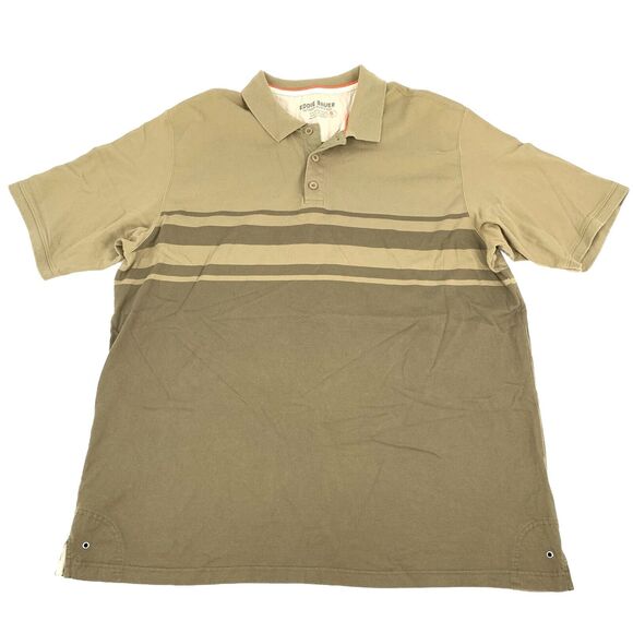 Eddie Bauer Collared Short Sleeve Polo Shirt Size XL Mens Khaki Green Tan - Picture 1 of 5